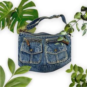 Denim hippie boho gypsy vintage handbag